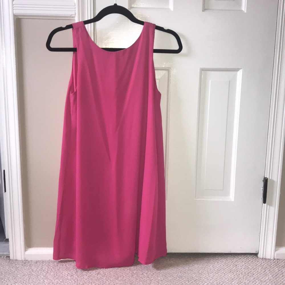Bright pink bow dress